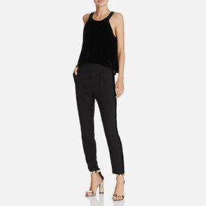 Ella Moss Sleeveless Velvet Jumpsuit - Black - Size Small